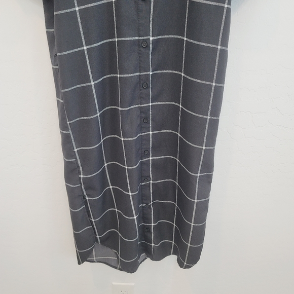 💕 Bailey Blue Black & White Short Sleeve Plaid/ Check Dress Women's Size Small - Picture 9 of 11